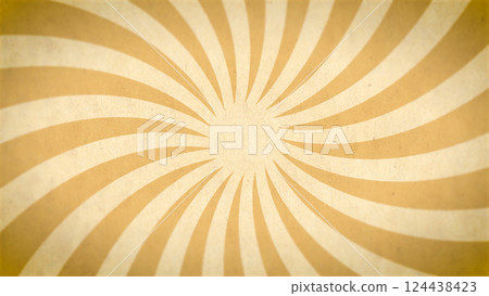 黃色旭日背景（波浪/集中線） 124438423