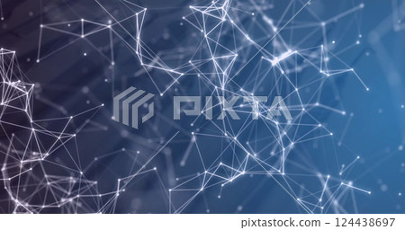 Image of white shapes moving over black background 124438697