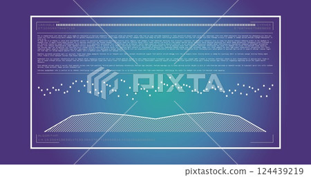 Image of data processing and diagrams on blue background Image of data processing and diagrams on blue background 124439219