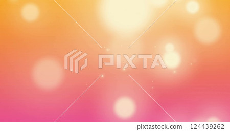 Image of glowing light spots moving over pink background Image of glowing light spots moving over pink background 124439262