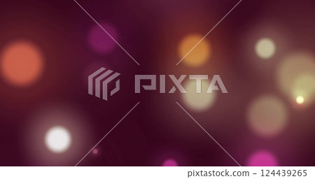 Image of glowing light spots moving over green background Image of glowing light spots moving over green background 124439265