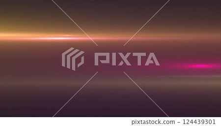 Image of colourful light trails on black background 124439301