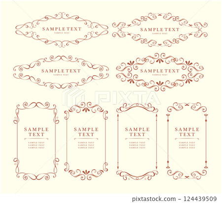 Antique vintage frame decorative frame 124439509