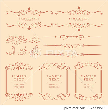 Antique vintage frame decorative frame 124439513