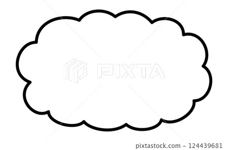 Simple hand-drawn speech bubble (cloud shape) Simple hand-drawn speech bubble (cloud shape) 124439681