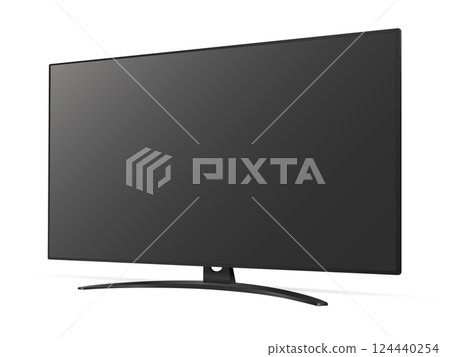 Realistic tv screen. Smart tv mockup 124440254