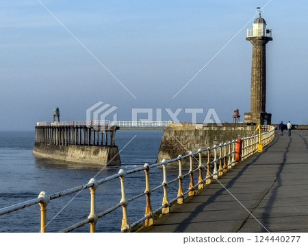 Whitby on the coast of North Yorkshire - United Kingdom 124440277