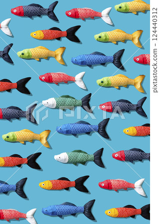 pattern of japanese koinobori, generative AI 124440312