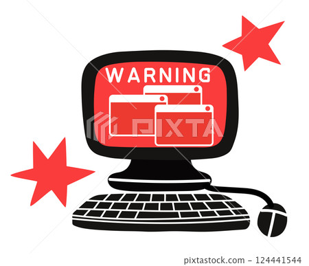 Computer support scam vector illustration 124441544
