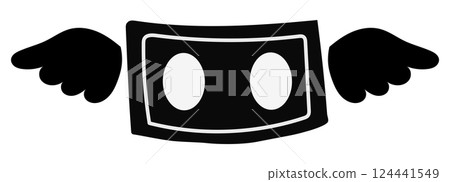 Vector illustration of a banknote with wings 124441549
