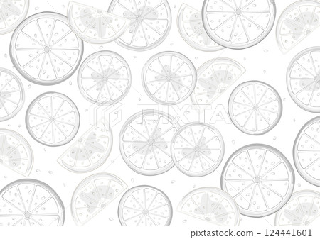 Fresh sliced lemon monochrome texture material Fresh sliced lemon monochrome texture material 124441601