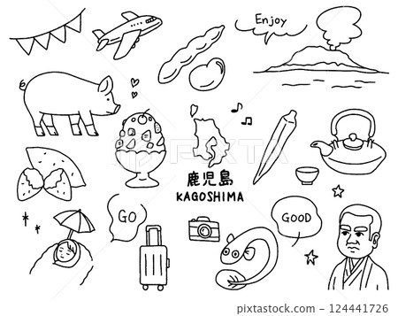 鹿兒島手繪插圖集 124441726