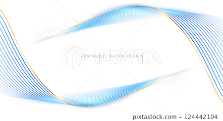 Beautiful abstract blue lines background Vector illustration 124442104