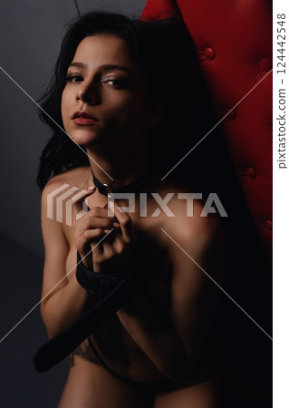 Woman Bound and Gazing prepared for sexual bdsm game Woman Bound and Gazing prepared for sexual bdsm game 124442548