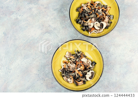 Pile of dried mushrooms. Pile of dried mushrooms. 124444433
