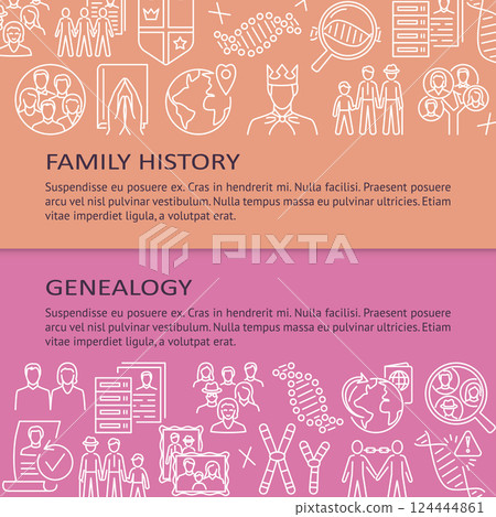 Family history and genealogy banner template Family history and genealogy banner template 124444861