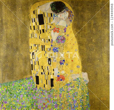 The Kiss - Gustav Klimt painting The Kiss - Gustav Klimt painting 124444948