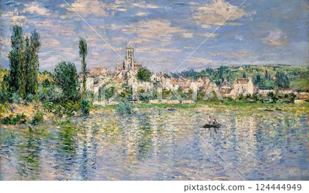 Vetheuil in Summer, by Claude Monet, 1880, French impressionist 124444949