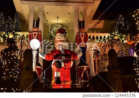 America, Dyker Heights, Christmas illuminations 124445376