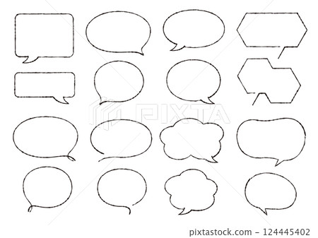 對話泡泡:中細,線條自然 對話泡泡:中細,線條自然 124445402