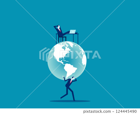 The Exploited Poor Carries the World, the Rich and the Exploiter on their Back 124445490