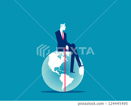 Old Man Sitting on Earth. Problems of the Retired and Elderly Old Man Sitting on Earth. Problems of the Retired and Elderly 124445495