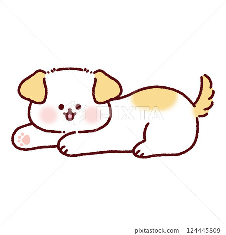 A fluffy dog with a happy smile A fluffy dog with a happy smile 124445809