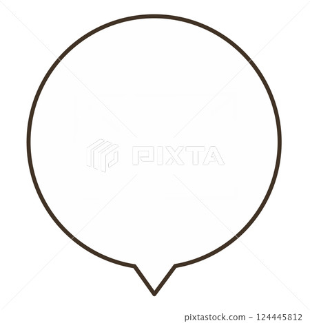 Simple round speech bubble illustration 124445812