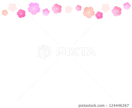 Spring-like and cute cherry blossom frame material 2 124446267