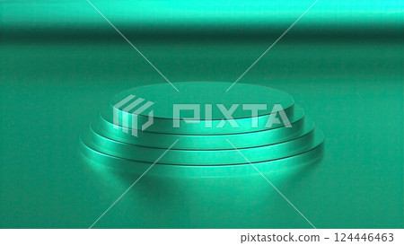 3d render turquoise pedestal. Computer generated 3d render turquoise pedestal. Computer generated 124446463