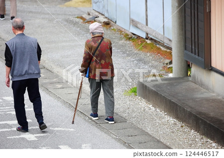 Walking for an old man Walking for an old man 124446517