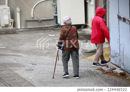 Walking for an old man Walking for an old man 124446522