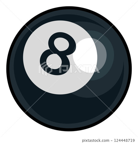 Pool Billiards Ball Isolated Icon Illustration Pool Billiards Ball Isolated Icon Illustration 124448719