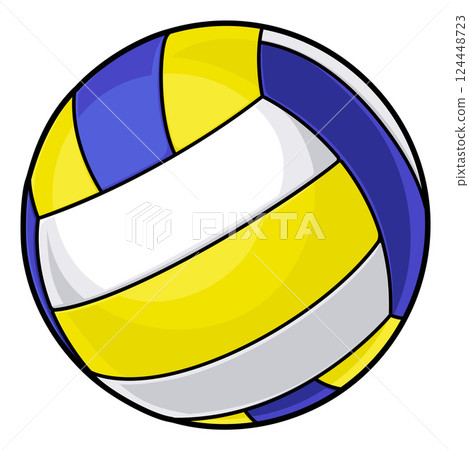 Volleyball Ball Isolated Icon Illustration 124448723