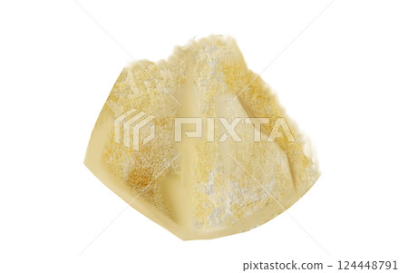 Parmesan piece watercolor. Hand drawn italian cheese on white background. Clip art food. Ideal for restaurant menus, recipe books and farm dairy product packaging 124448791