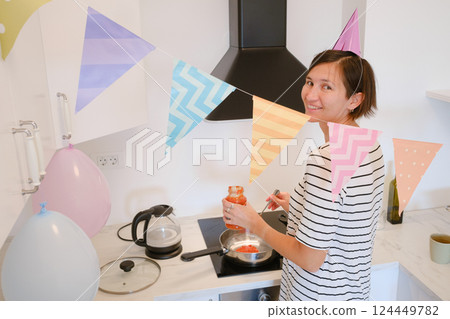 Happy Birthday at Home concept. Happy Birthday at Home concept. 124449782