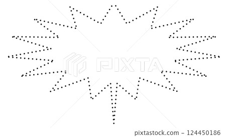 Jagged speech bubble (transparent background) 124450186