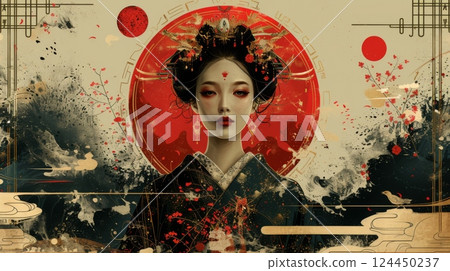 Mythical creatures. Japan myth. Amaterasu Mythical creatures. Japan myth. Amaterasu 124450237
