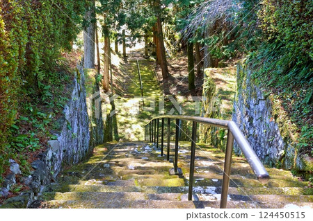 Stone steps on the approach to Taibaiji Temple 124450515