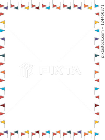 Golf flag elements frame. Colorful design for players template. Frame with empty space for your text Golf flag elements frame. Colorful design for players template. Frame with empty space for your text 124450871