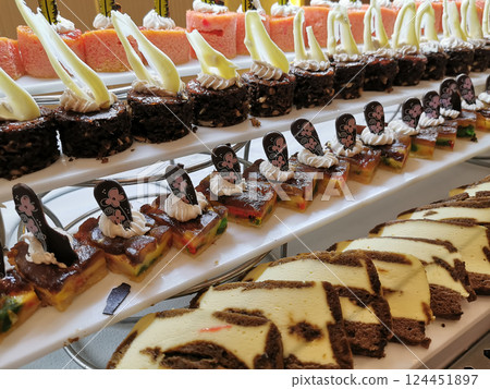 Egypt desserts as nice food background 124451897