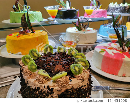 Egypt desserts as nice food background Egypt desserts as nice food background 124451908