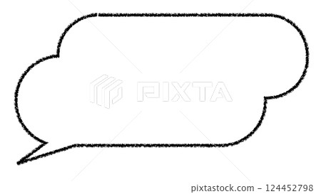 Cloud-shaped speech bubble (transparent background) 124452798