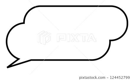 Cloud-shaped speech bubble (transparent background) 124452799