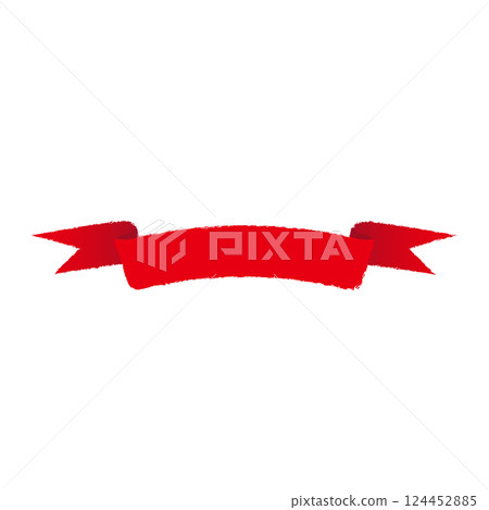 Red fluffy ribbon frame 124452885