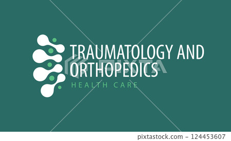 Logo for traumatology and orthopedics. Vector illustration Logo for traumatology and orthopedics. Vector illustration 124453607