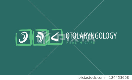 Logo for otolaryngology. Vector illustration 124453608