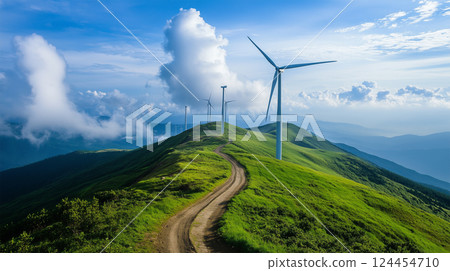 Wind for the Future – Wind Power on Japan's Hills 124454710