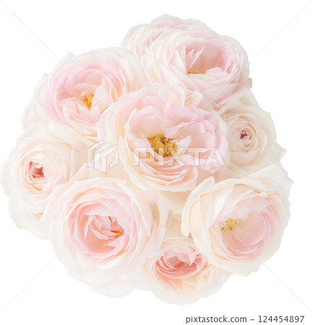Pale pink fresh bouquet image White background Bouquet cutout material PNG transparent 124454897