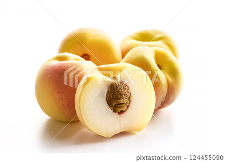 Image material of cut peaches Image material of cut peaches 124455090